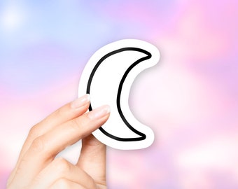 Moon Outline Sticker - Moon stickers | MacBook stickers | laptop stickers | waterbottle stickers | hydroflask stickers | tumbler stickers