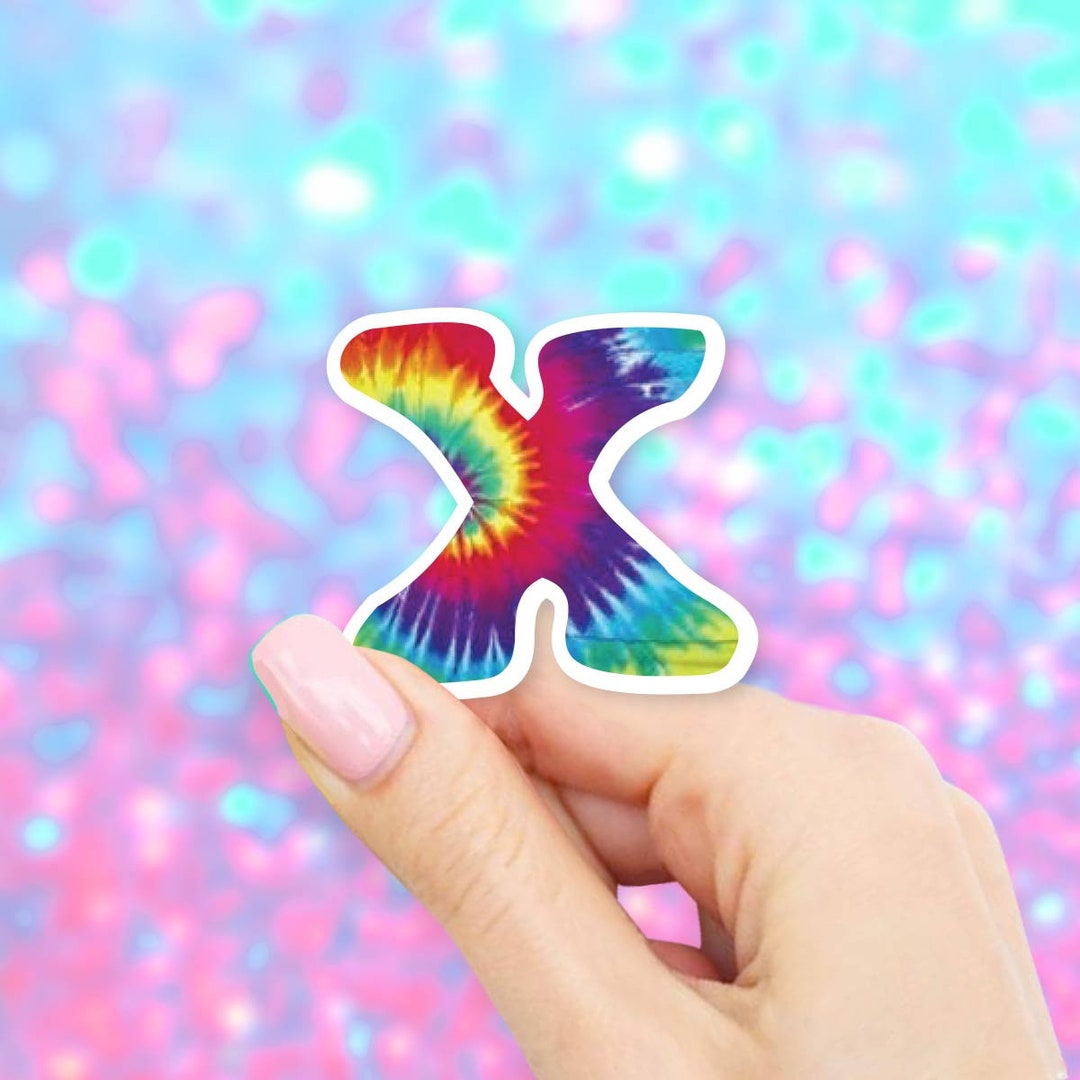 X Sticker Designs Tie Dye X Sticker - Matte Vinyl Laptop Decal - Etsy