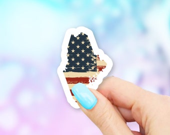 Maine Old USA Flag State Art Sticker - state stickers | maine stickers | MacBook stickers | laptop stickers | waterbottle stickers