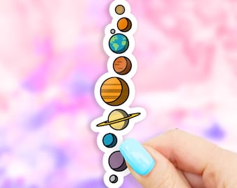 Planets Sticker - science stickers | space sticker | MacBook stickers | laptop stickers | waterbottle stickers | hydroflask stickers