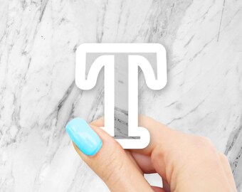 Marble T Sticker - Letter stickers | MacBook stickers | laptop stickers | waterbottle stickers | hydroflask stickers | tumbler stickers