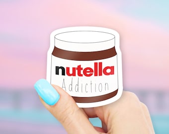 Nutella Addiction Sticker - Food stickers | MacBook stickers | laptop stickers | waterbottle stickers | hydroflask stickers