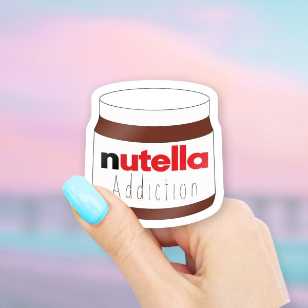 Nutella Addiction Sticker - Food stickers | MacBook stickers | laptop stickers | waterbottle stickers | hydroflask stickers