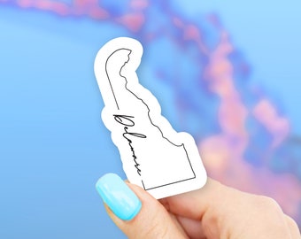 Delaware State Art Sticker - state stickers | delaware stickers | MacBook stickers | laptop stickers | waterbottle stickers