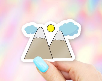 Snow Capped Mountain Sticker - nature stickers | travel sticker | MacBook stickers | laptop stickers | waterbottle stickers