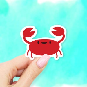 Cute Crab Sticker - Ocean stickers | MacBook stickers | laptop stickers | waterbottle stickers | hydroflask stickers | tumbler stickers