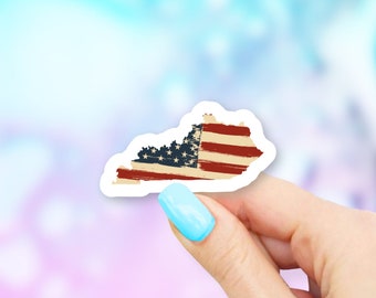 Kentucky Old USA Flag State Art Sticker - state stickers | kentucky stickers | MacBook stickers | laptop stickers | waterbottle stickers
