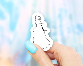 New Hampshire State Art Sticker - state stickers | new hampshire stickers | MacBook stickers | laptop stickers | waterbottle stickers