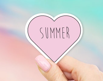 Love Summer Sticker - Heart stickers | MacBook stickers | laptop stickers | waterbottle stickers | hydroflask stickers | tumbler stickers