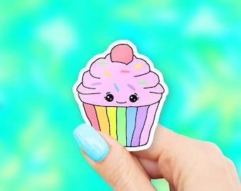 Cute Cupcake Sticker - Food Stickers | MacBook stickers | laptop stickers | waterbottle stickers | hydroflask stickers | tumbler stickers