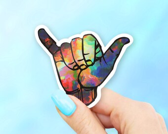 Sky Hang Loose Sticker - MacBook stickers | laptop stickers | waterbottle stickers | hydroflask stickers | tumbler stickers