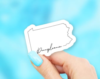 Pennsylvania State Art Sticker - state stickers | Pennsylvania stickers | MacBook stickers | laptop stickers | waterbottle stickers