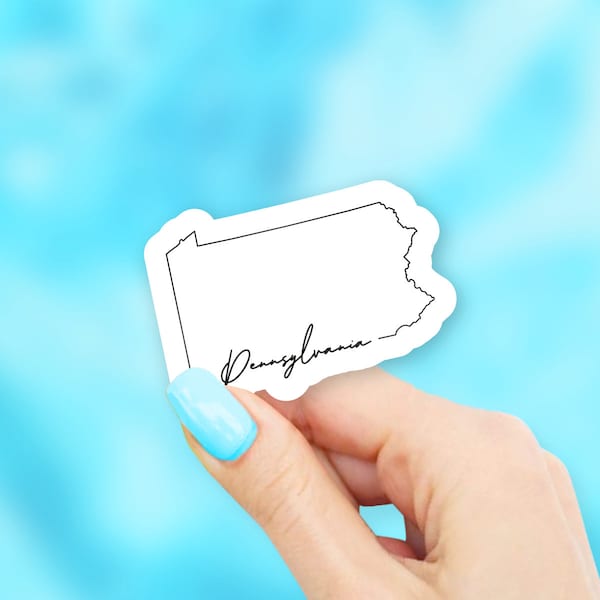 Pennsylvania State Art Sticker - state stickers | Pennsylvania stickers | MacBook stickers | laptop stickers | waterbottle stickers