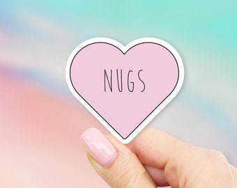 Love Nugs Sticker - Heart stickers | MacBook stickers | laptop stickers | waterbottle stickers | hydroflask stickers | tumbler stickers