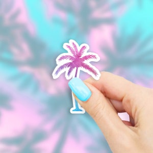 Watercolor Palm Tree Sticker - MacBook stickers | laptop stickers | waterbottle stickers | hydroflask stickers | tumbler stickers