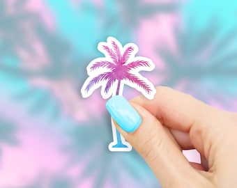 Watercolor Palm Tree Sticker - MacBook stickers | laptop stickers | waterbottle stickers | hydroflask stickers | tumbler stickers