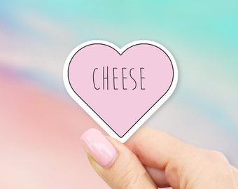 Love Cheese Sticker - Heart stickers | MacBook stickers | laptop stickers | waterbottle stickers | hydroflask stickers | tumbler stickers