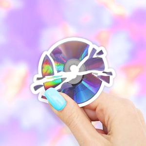 Broken CD Sticker - MacBook stickers | laptop stickers | waterbottle stickers | hydroflask stickers | tumbler stickers