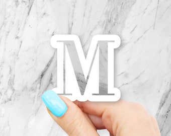 Marble M Sticker - Letter stickers | MacBook stickers | laptop stickers | waterbottle stickers | hydroflask stickers | tumbler stickers