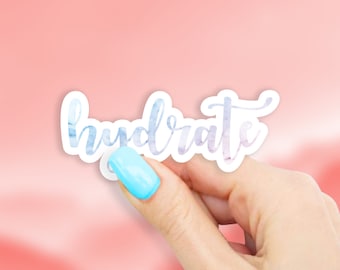 Marble Hydrate Sticker - MacBook stickers | laptop stickers | waterbottle stickers | hydroflask stickers | tumbler stickers