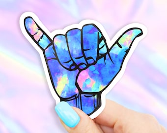 Blue Hang Loose Sticker - MacBook stickers | laptop stickers | waterbottle stickers | hydroflask stickers | tumbler stickers
