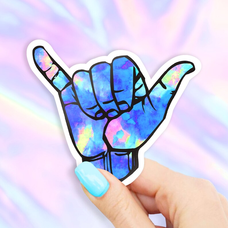 Blue Hang Loose Sticker MacBook stickers laptop stickers waterbottle stickers hydroflask stickers tumbler stickers image 1