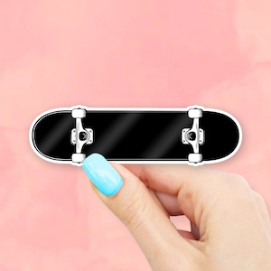 Black Skateboard Sticker - MacBook stickers | laptop stickers | waterbottle stickers | hydroflask stickers | tumbler stickers