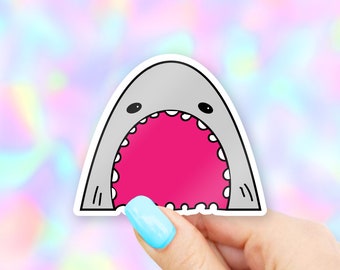 Shark Jaws Sticker - Shark stickers | ocean stickers | MacBook stickers | laptop stickers | waterbottle stickers | hydroflask stickers
