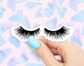 Eyelashes Sticker - MacBook stickers | laptop stickers | waterbottle stickers | hydroflask stickers | tumbler stickers