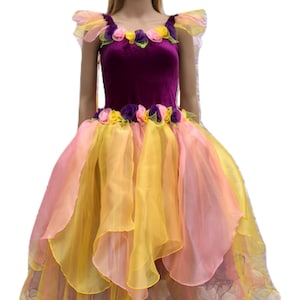 Fairy Costume Adult with Wings Fairy Dress Adult with Wings Fairy Dress Plus Size Fairy Dress Women&#39;s with Wings Fairy Costume Daffodil