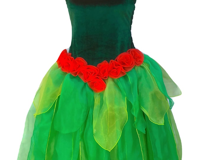 Women's Adult Costume Plus Size Dress Tinker Bell Costume Adult Fairy Dress Tinker Bell Costume Plus Size Fairy Dress Christmas  Rose Size 2