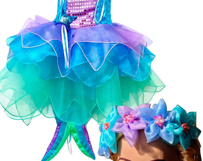 Mermaid Costume Girls Dress Ariel Dress Sea Princess