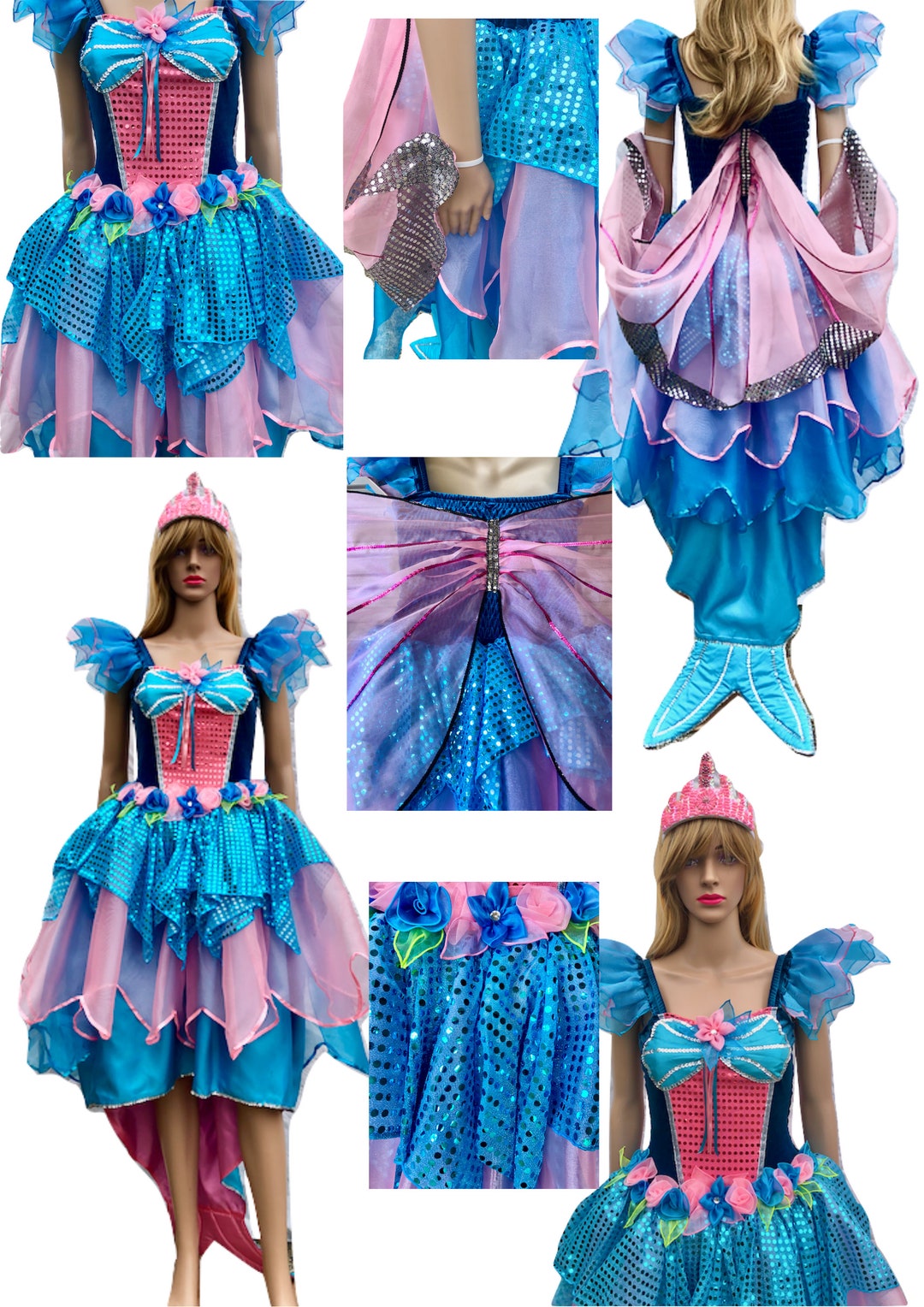 Mermaid Costume Adult Plus Size Mermaid Costume Fairy Dress Fairy