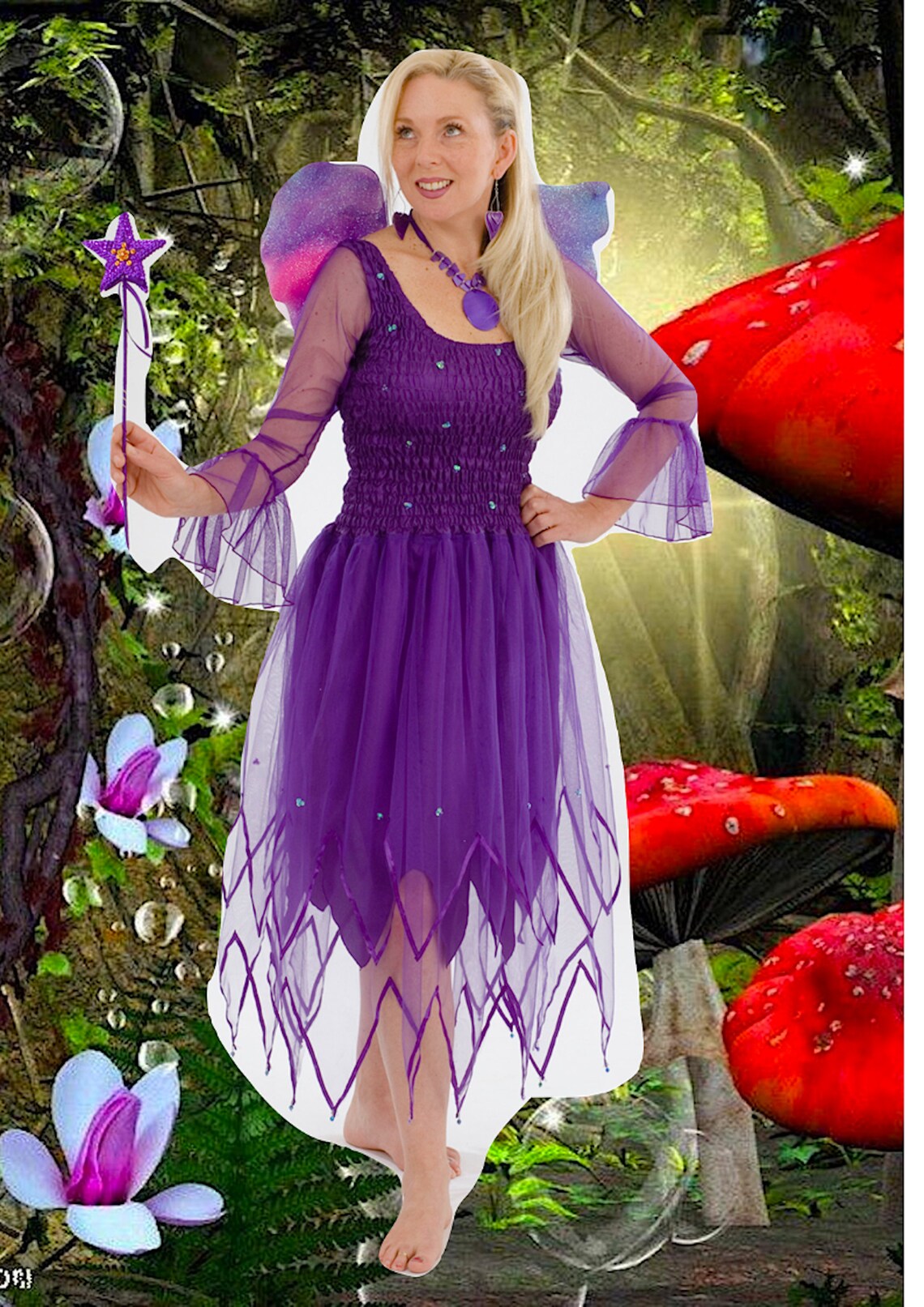 Women's Adult Fairy Costume Adult Fairy Dress Purple Etsy