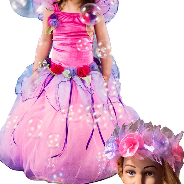 Fairy Dress Girls Costume Fairy Dress  Princess Dress  Kids Dress Up Velvet Buttercup