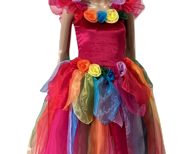 Women's Adult Fairy Dress Adult Costume Adult Fairy Costume Fairy Dress Rainbow Dress Velvet