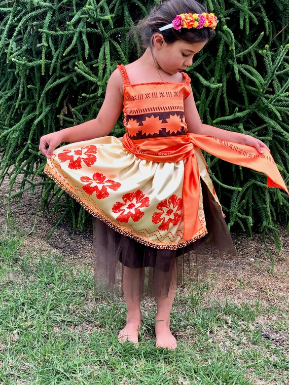 Moana Inspired Costume / Baby Moana/ Disney Moana Dress / 