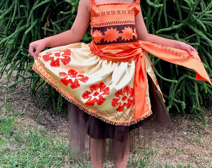 Girls Moana Costume Inspired Moana Dress Disney Princess Girls Moana dress-up