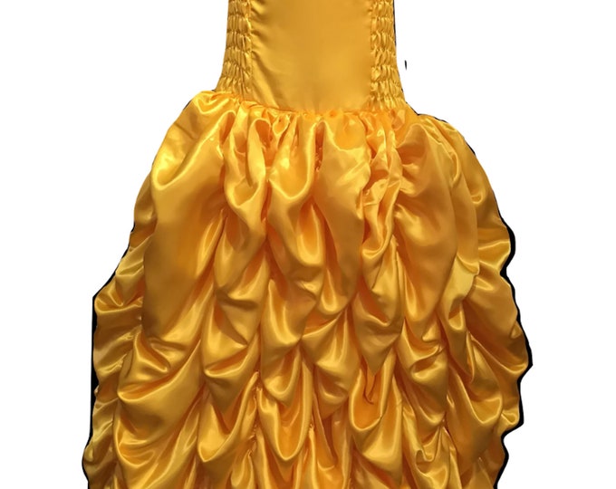 Adult Belle Dress Costume Women's Princess Bell Dress Beauty and the Beast Inspired Cosplay Costume