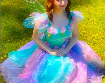 Fairy Dress Adult size Lycra Fairy Costume Adult Plus Size Fairy Costume Fairy Dress Women's Silvermist New!!! Mint LYCRA Petal