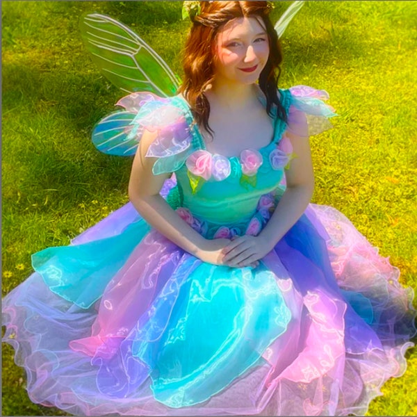 Fairy Dress Adult size Lycra Fairy Costume Adult Plus Size Fairy Costume Fairy Dress Women's Silvermist New!!! Mint LYCRA Petal