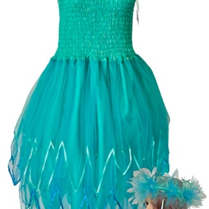 Adult Fairy Dress Costume Women&#39;s Fairy Costume With Wings Fairy Costume Fairy Wings Mint  Fairy Dress Costume and Free Fairy Garland SIZE:1