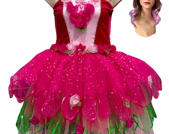 Plus Size Fairy Costume Adult Fairy costume Adult Fairy Dress Plus Size Christmas Fairy Dress Adult Velvet Cherry Blossom Size 2