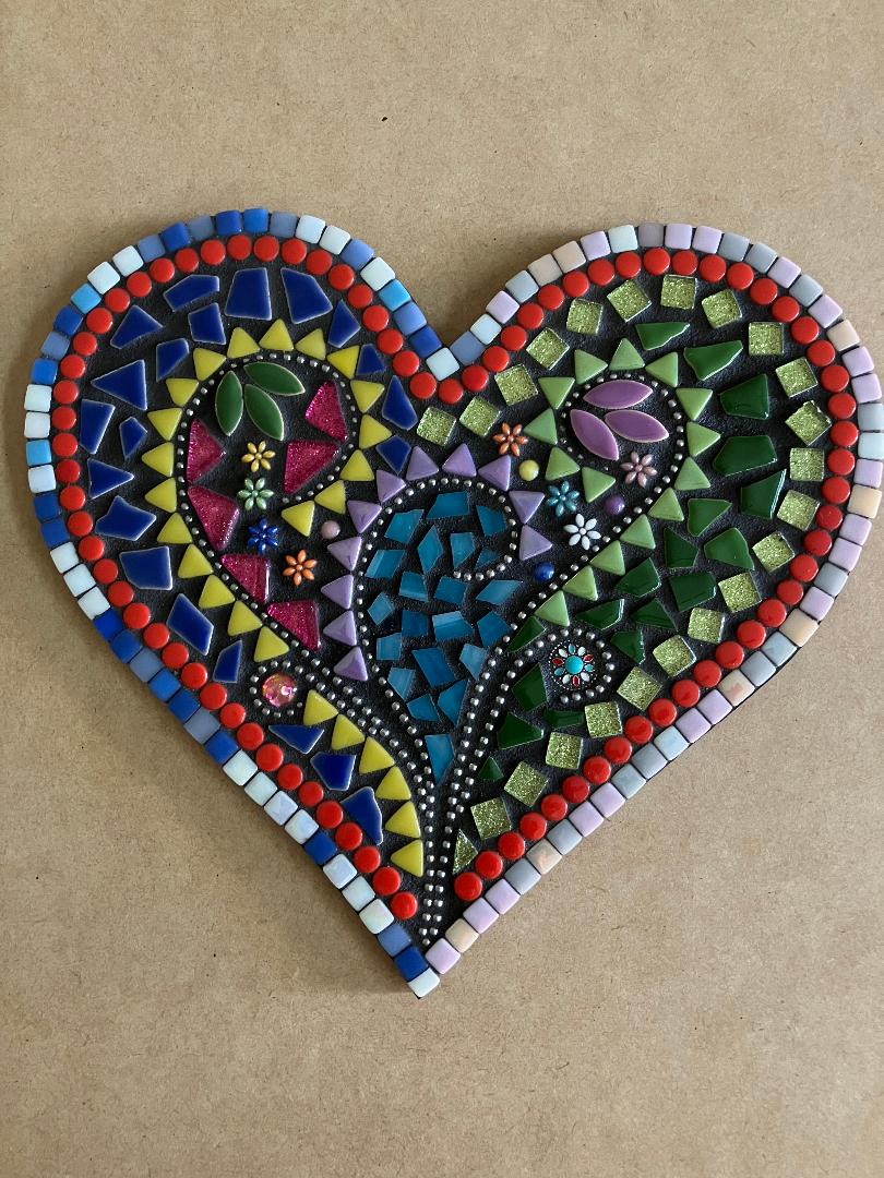 Mosaic Wall Heart,10 inch