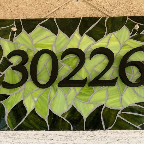Stained Glass Numbers Etsy
