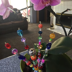 Garden Sparklers (12 inches), Beaded Garden Art, Jeweled Stems, Garden Jewels, Garden Decoration