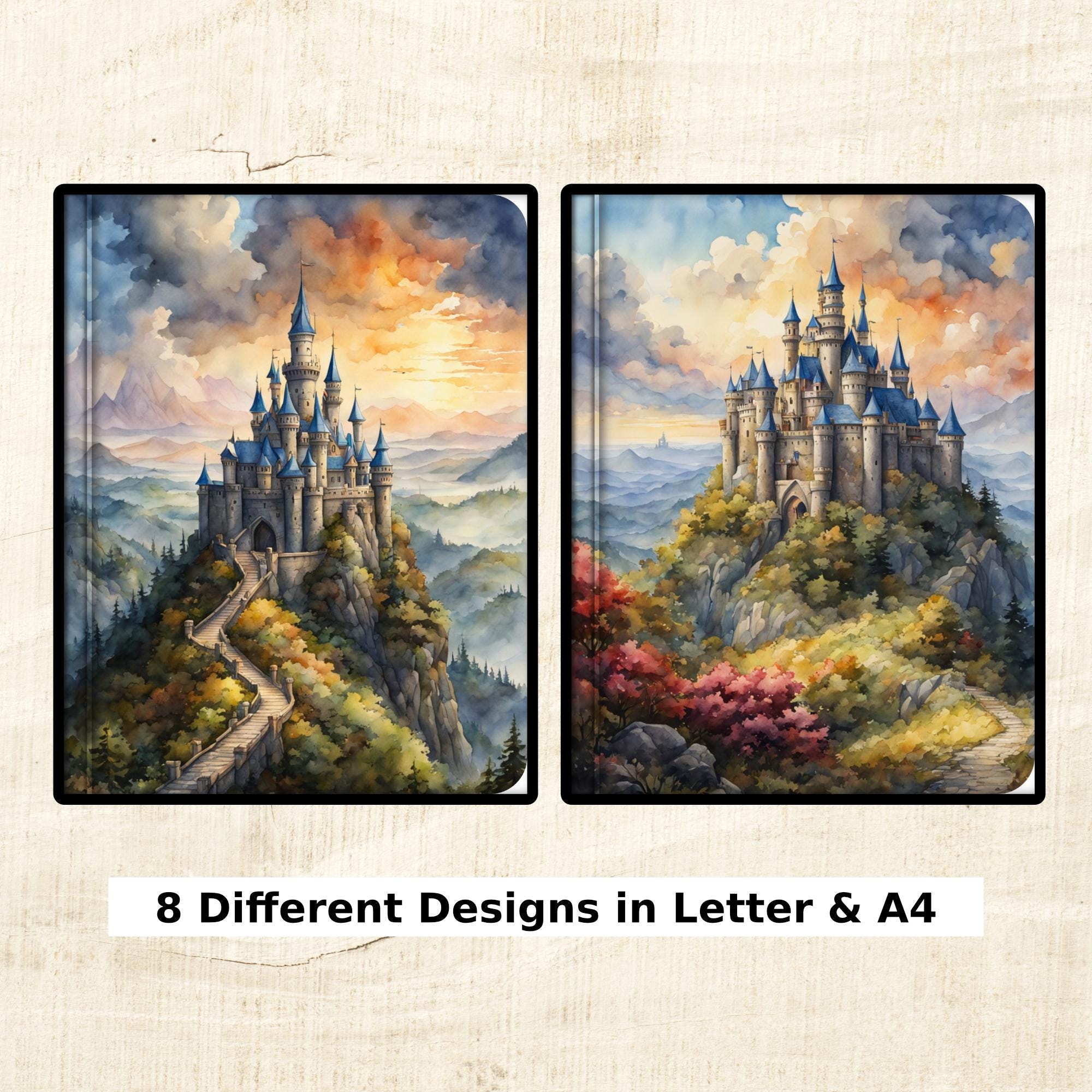 Fantasy Castle - Digital Notebook Covers - Set of 8 - Letter & A4 Size ...
