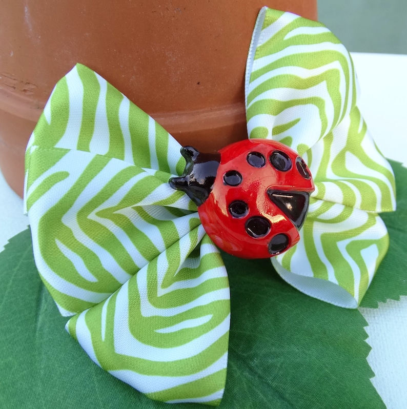 Ladybug Spring Hair Bow