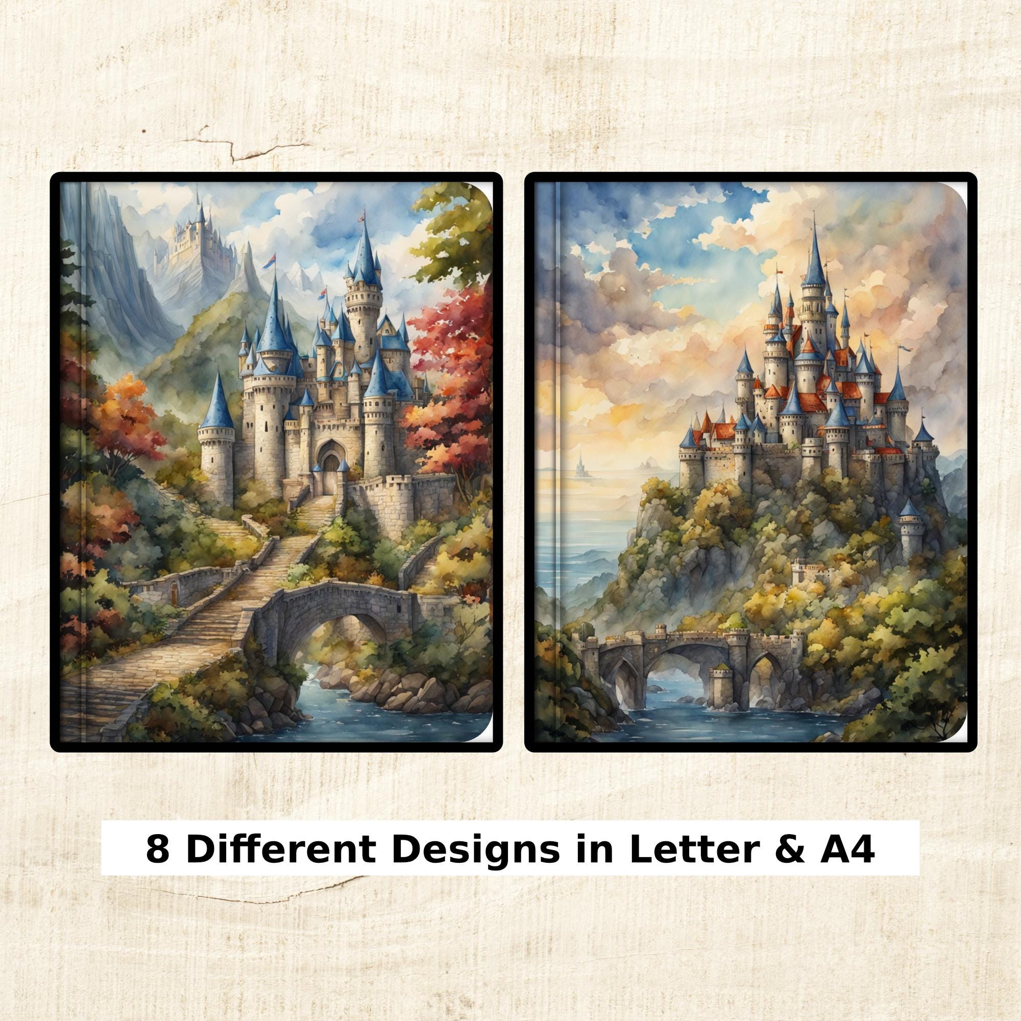 Fantasy Castle - Digital Notebook Covers - Set of 8 - Letter & A4 Size ...