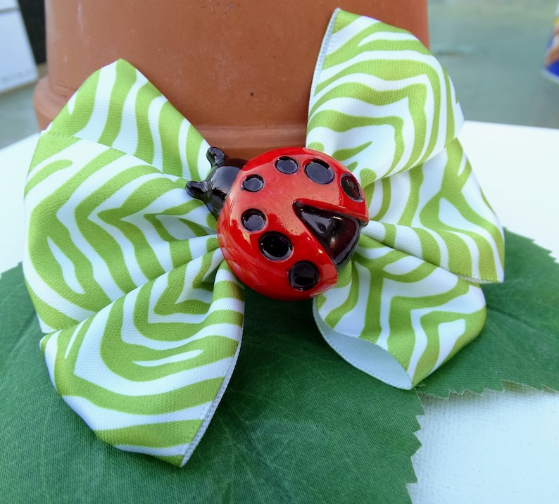 Ladybug Spring Hair Bow